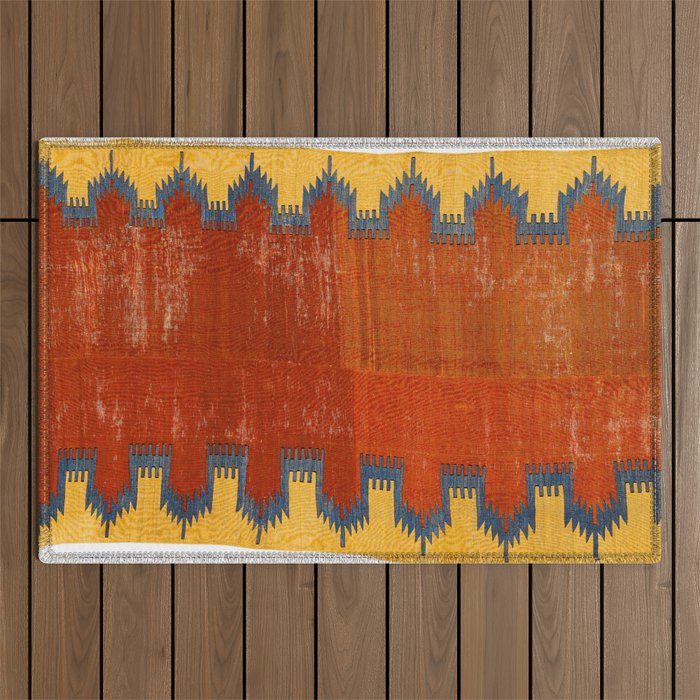 Karapinar Konya Central Anatolian Kilim Print Outdoor Rug Gallery Image 1