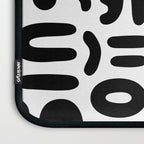 Abstract black and white symbol art pattern Laptop Sleeve Gallery Image 3