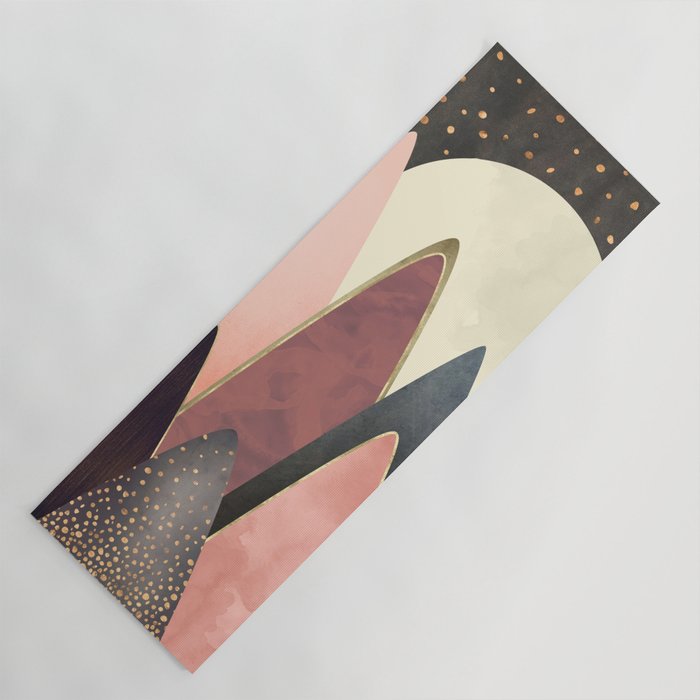 Pink and Gold Peaks Yoga Mat Gallery Image 1