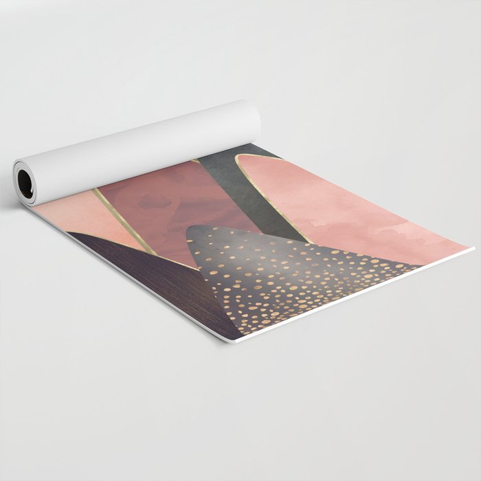Pink and Gold Peaks Yoga Mat Gallery Image 2