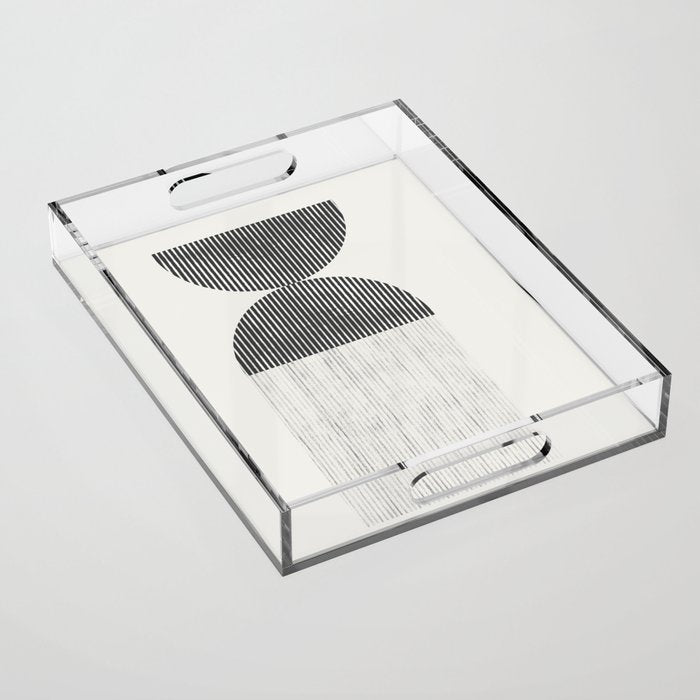 Mid Century Paper Graphic_01 Acrylic Tray Gallery Image 1