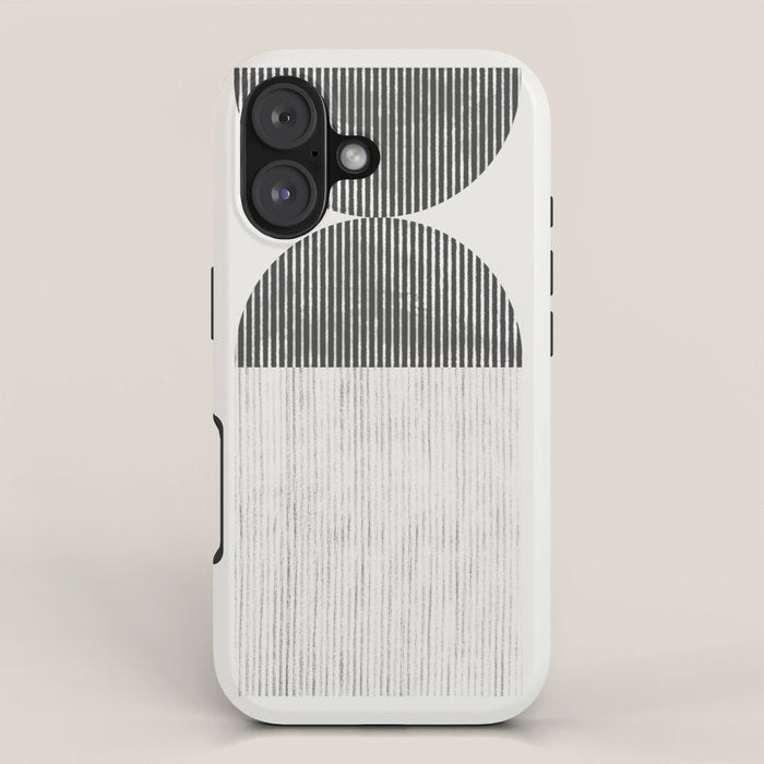 Mid Century Paper Graphic_01 iPhone Case Gallery Image 1