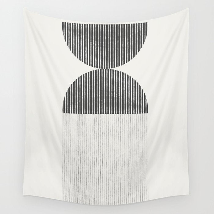 Mid Century Paper Graphic_01 Wall Tapestry Gallery Image 4