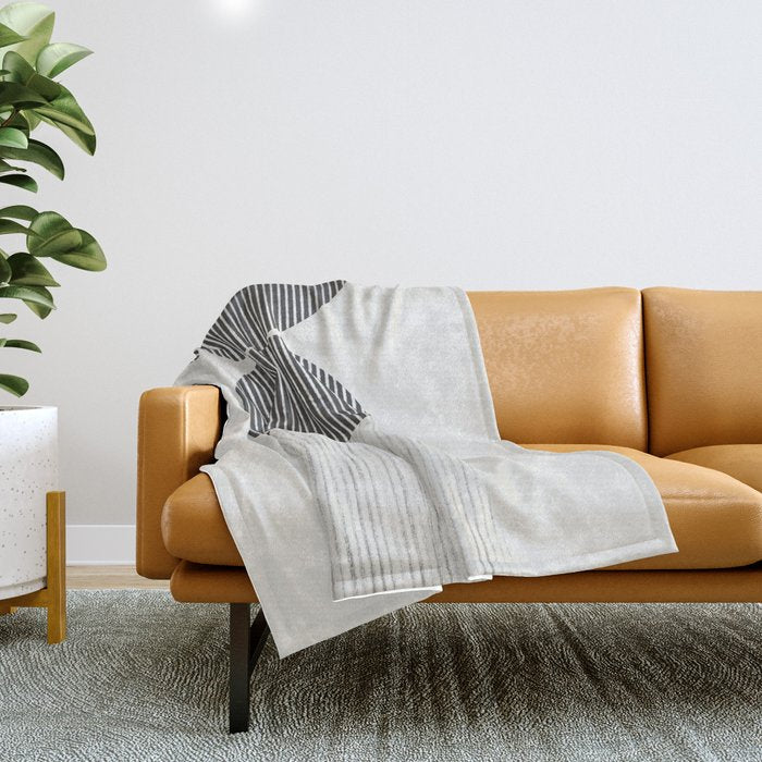 Mid Century Paper Graphic_01 Throw Blanket Gallery Image 1