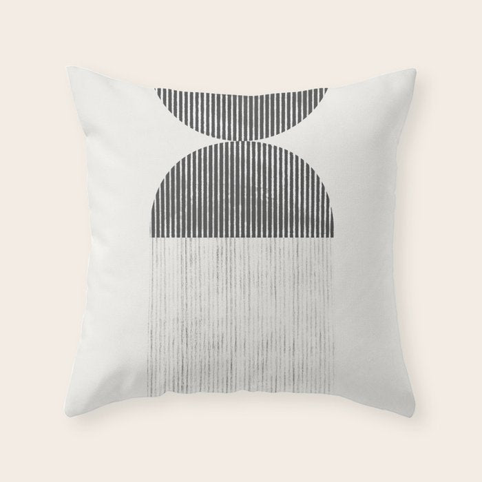 Mid Century Paper Graphic_01 Throw Pillow Gallery Image 6