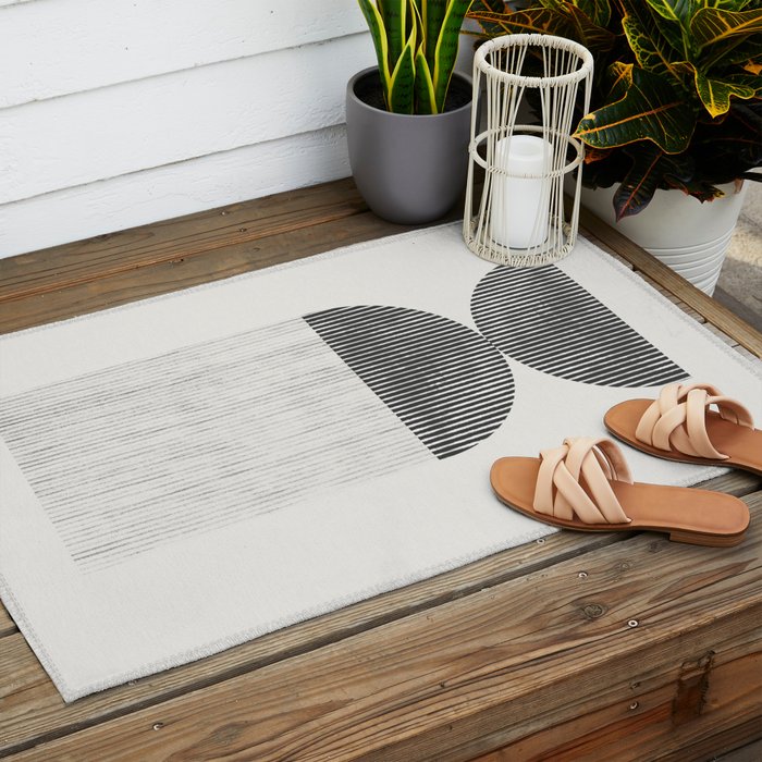 Mid Century Paper Graphic_01 Outdoor Rug Gallery Image 2