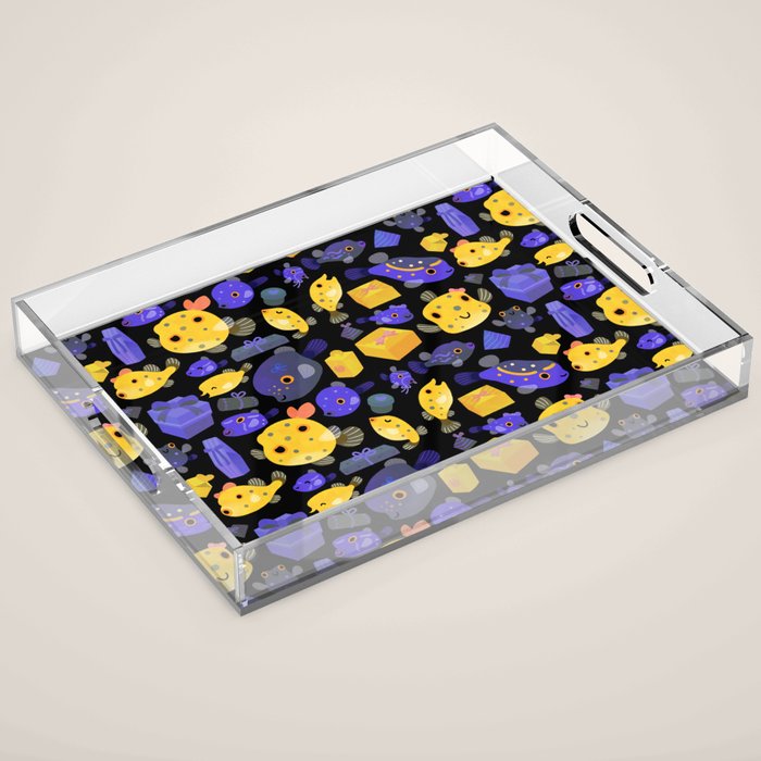 Boxfish - black Acrylic Tray Gallery Image 1