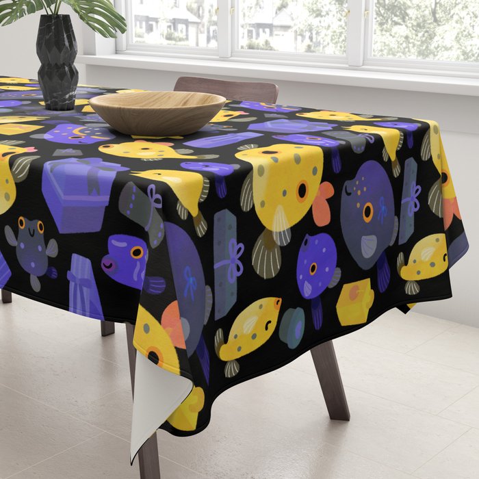 Boxfish - black Tablecloth Gallery Image 3