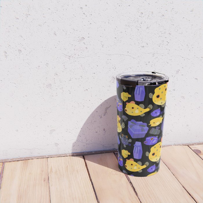Boxfish - black Travel Mug Gallery Image 4