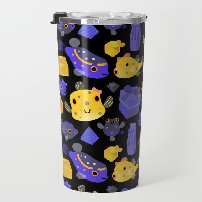 Boxfish - black Travel Mug Gallery Image 3