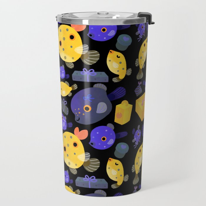 Boxfish - black Travel Mug Gallery Image 2