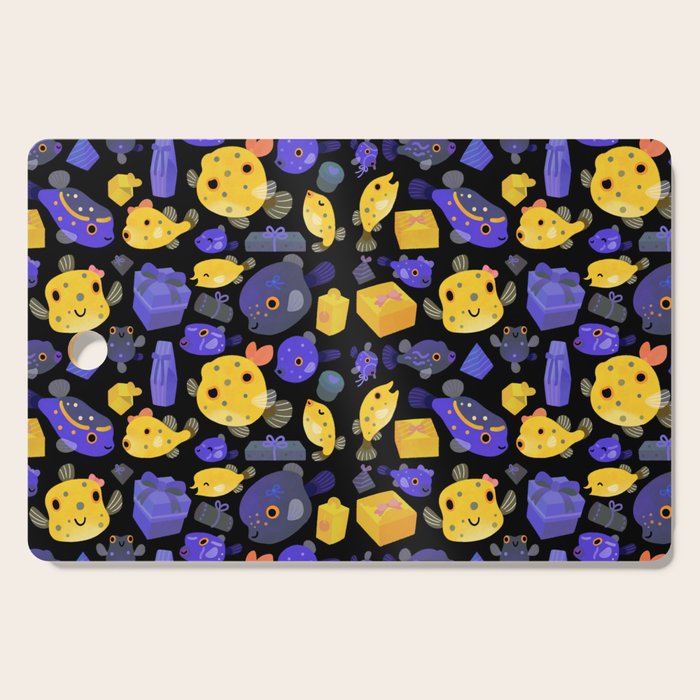 Boxfish - black Cutting Board Gallery Image 1