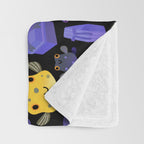 Boxfish - black Throw Blanket Gallery Image 3
