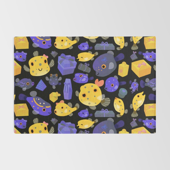 Boxfish - black Rug Gallery Image 2