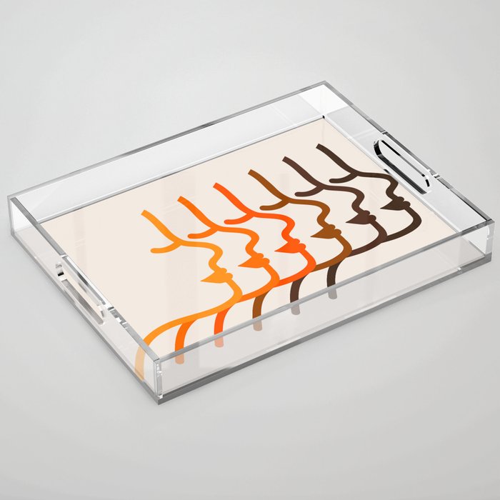 Golden Silhouettes Acrylic Tray Gallery Image 1