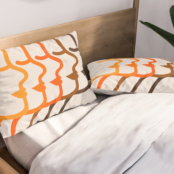 Golden Silhouettes Pillow Sham Gallery Image 2
