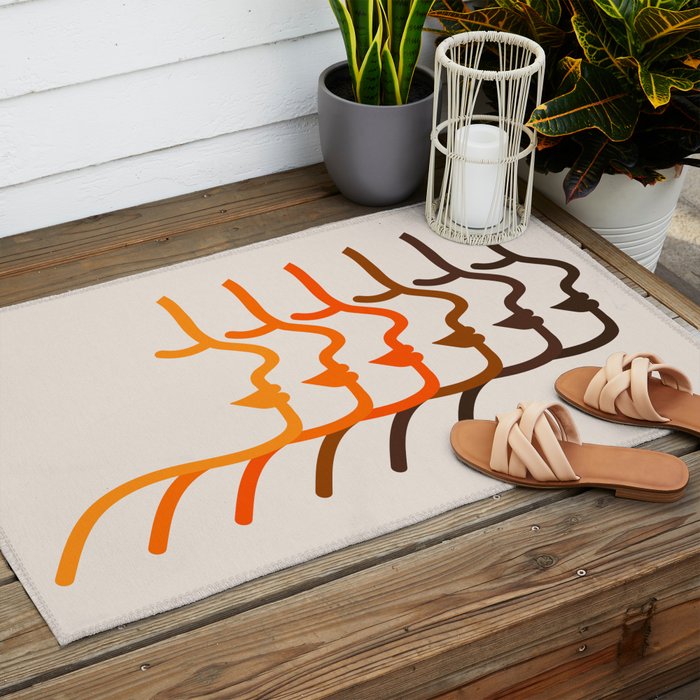 Golden Silhouettes Outdoor Rug Gallery Image 2