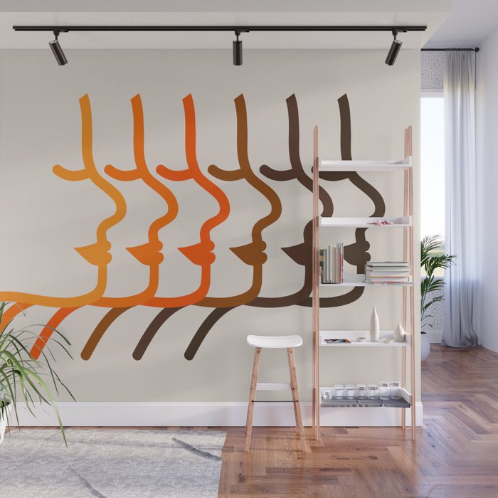 Golden Silhouettes Wall Mural Gallery Image 1