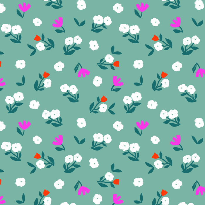 Dainty Blooms Pattern - Sage Green Coffee Mug Gallery Image 2