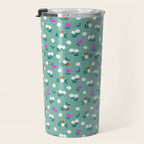 Dainty Blooms Pattern - Sage Green Travel Mug Gallery Image 3