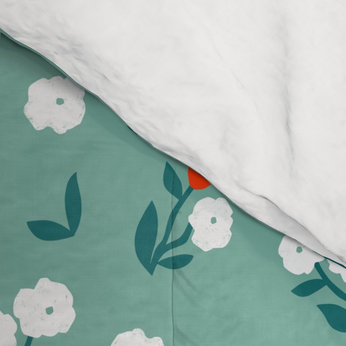 Dainty Blooms Pattern - Sage Green Comforter Gallery Image 4