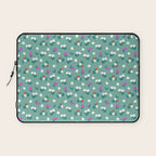Dainty Blooms Pattern - Sage Green Laptop Sleeve Gallery Image 1