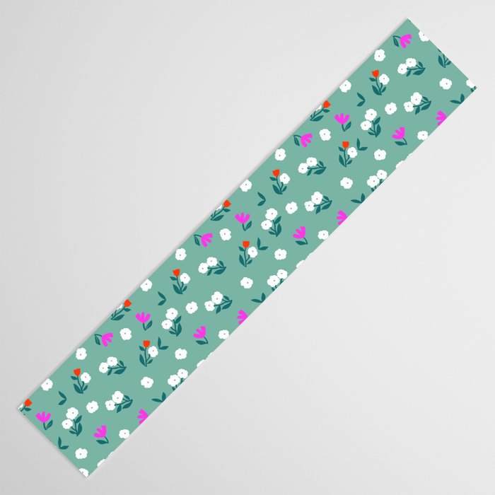 Dainty Blooms Pattern - Sage Green Table Runner Gallery Image 3