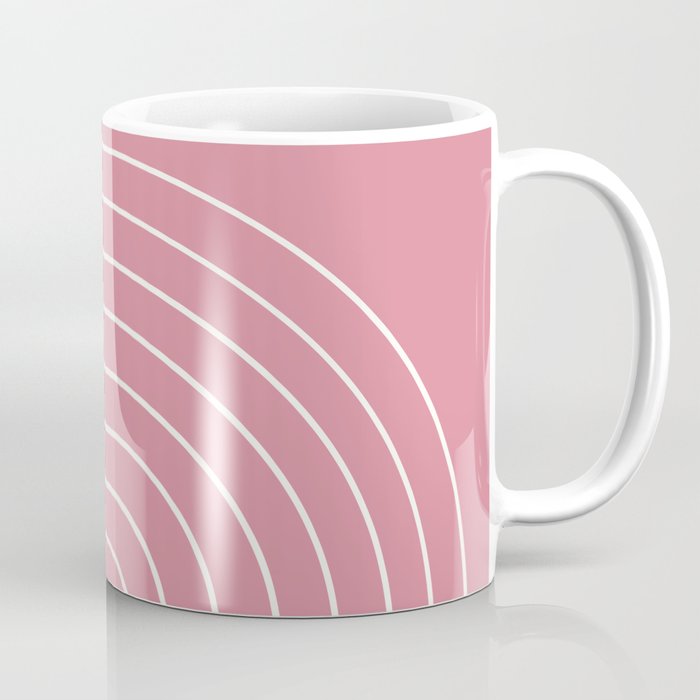 Minimal Arch XVIII 90s Pink Modern Geometric Lines Coffee Mug Gallery Image 1