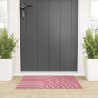 Minimal Arch XVIII 90s Pink Modern Geometric Lines Welcome Mat Gallery Image 3