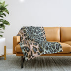 Abstract Animal Skin Throw Blanket Gallery Image 1