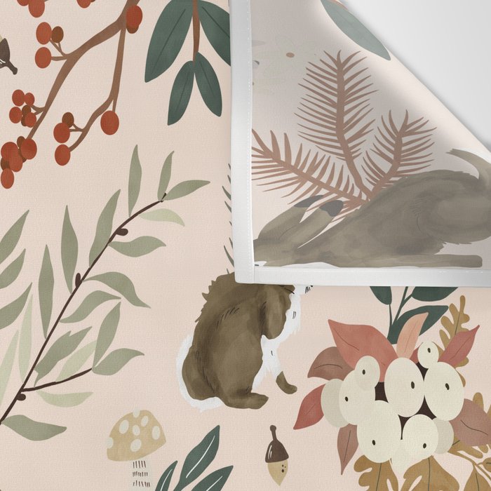 Animals winter wild nature 63 Wall Tapestry Gallery Image 3