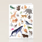 Animal Alphabet Stationery Card Gallery Image 2