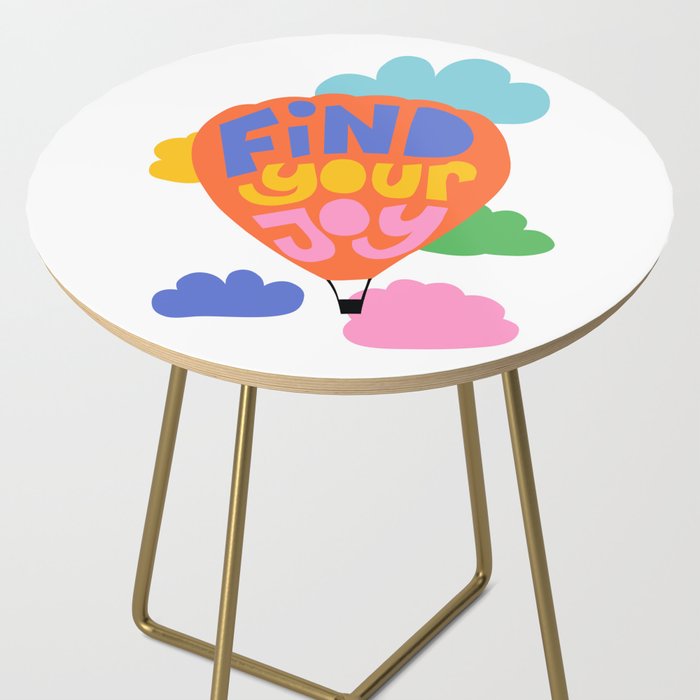 Find Your Joy Hot Air Ballon - Positive Quote Side Table Gallery Image 2