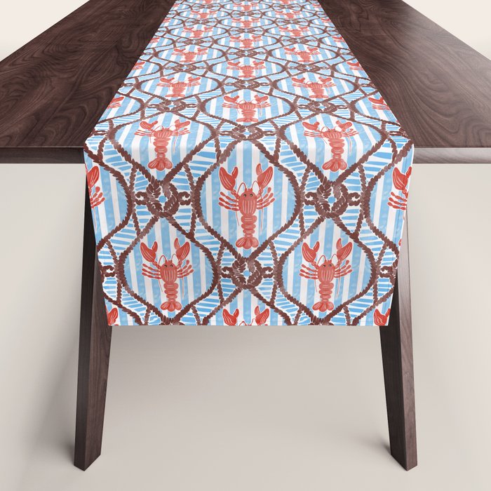 Coastal Lobster Elegance Table Runner Gallery Image 1