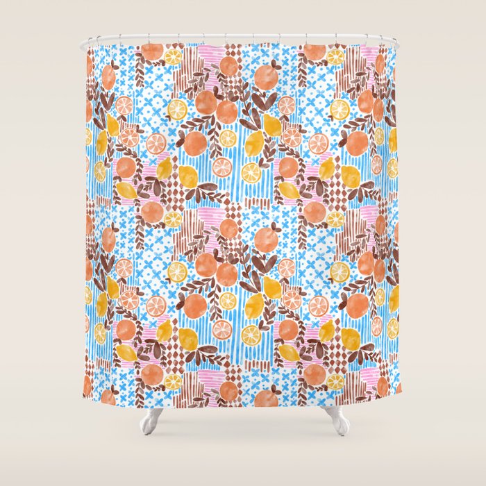 Citrus Fusion Extravaganza Shower Curtain Gallery Image 1