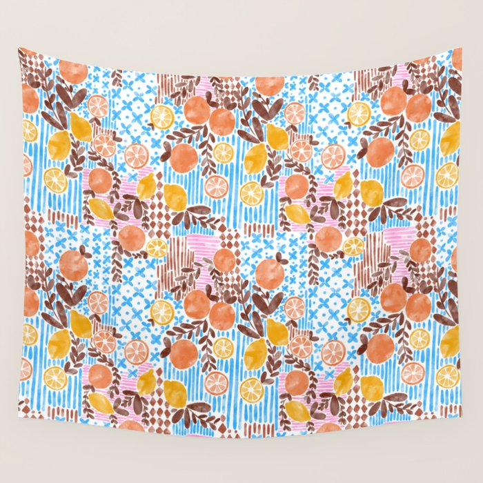 Citrus Fusion Extravaganza Wall Tapestry Gallery Image 4