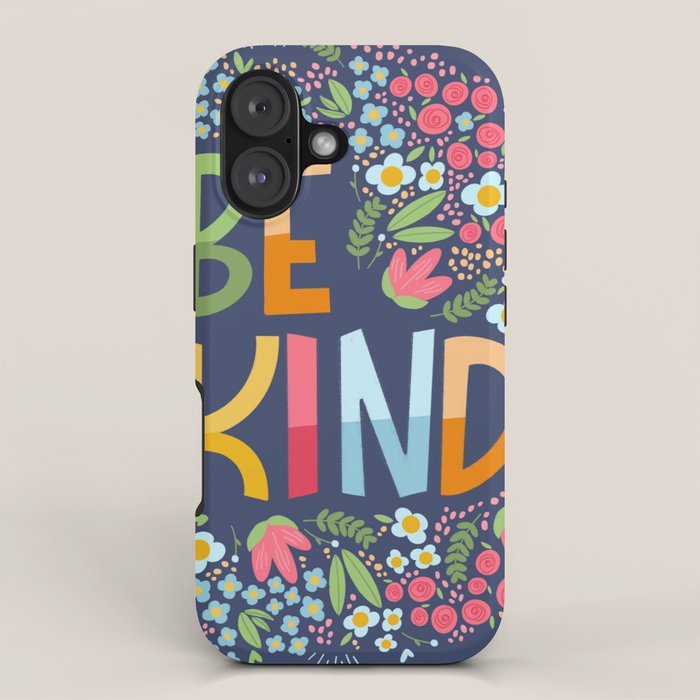 Be kind, floral iPhone Case Gallery Image 1