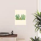 In my happy place - hedgehog meditating in cactus jungle Poster Gallery Image 2