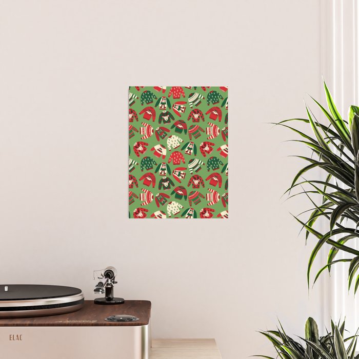 Ugly Christmas Sweaters Pattern Poster Gallery Image 2