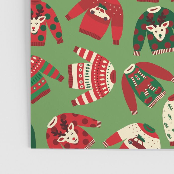 Ugly Christmas Sweaters Pattern Poster Gallery Image 3