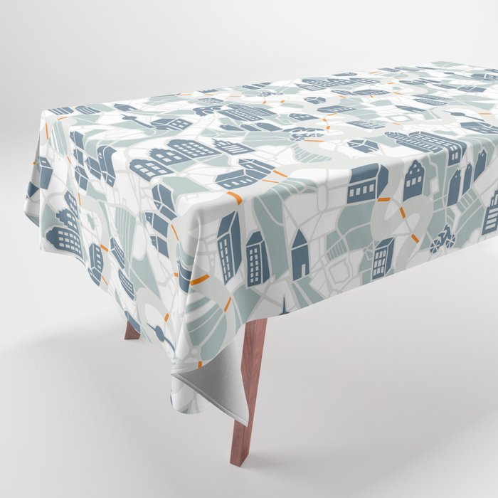 ma ville mon amour; City life collection soft grey  Tablecloth Gallery Image 1