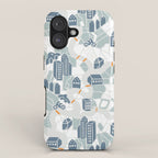 ma ville mon amour; City life collection soft grey  iPhone Case Gallery Image 1
