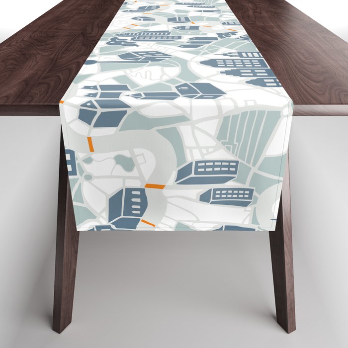 ma ville mon amour; City life collection soft grey  Table Runner Gallery Image 1