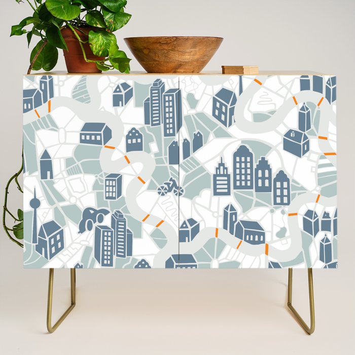 ma ville mon amour; City life collection soft grey  Credenza Gallery Image 1