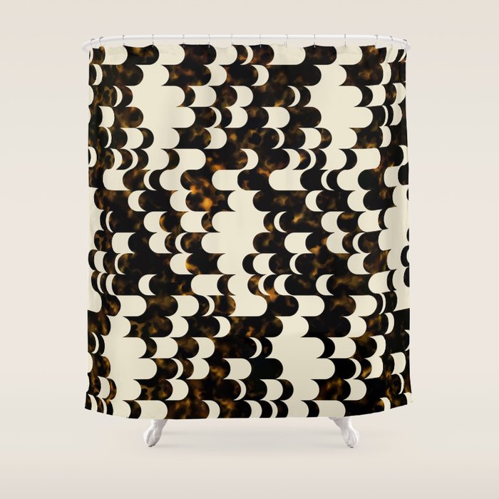 In Motion Amber Tortoise Shower Curtain Gallery Image 1