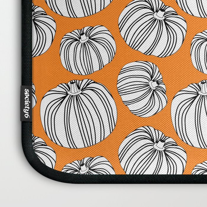 Autumn pumpkin vegetable art pattern Laptop Sleeve Gallery Image 3