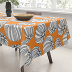 Autumn pumpkin vegetable art pattern Tablecloth Gallery Image 3