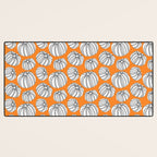 Autumn pumpkin vegetable art pattern Desk Mat Gallery Image 3