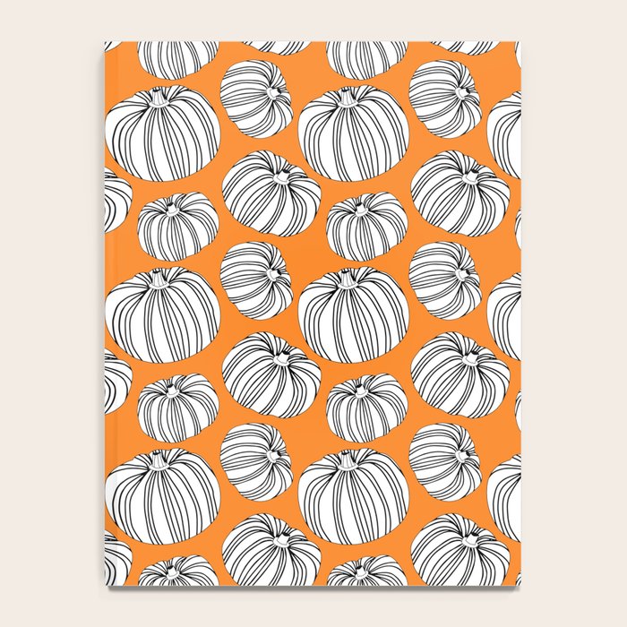 Autumn pumpkin vegetable art pattern Notebook Gallery Image 4
