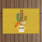 Potted Leaves Outdoor Rug Gallery Image 1